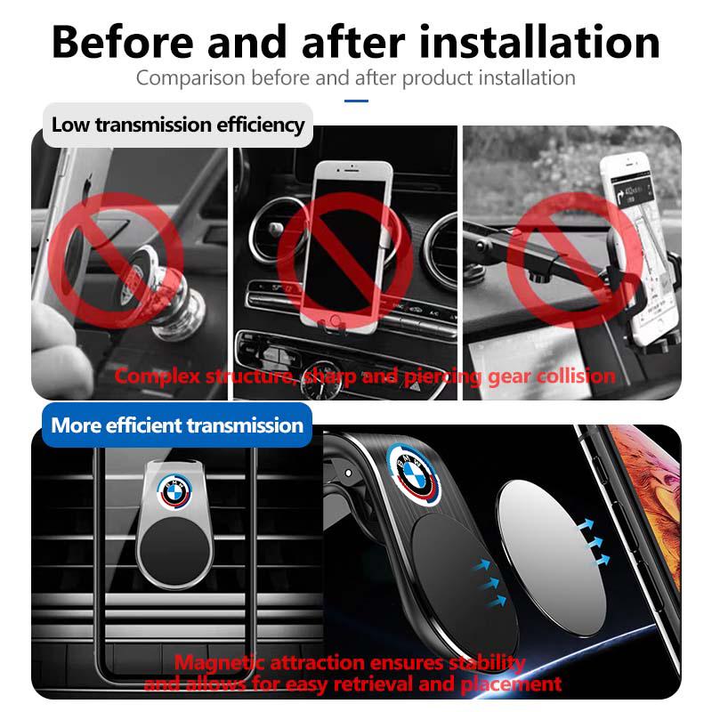 Magnetic Car Phone Holder Air Vent Clip Mount GPS Support For BMW X1 X3 E39 E46 E30 E36 E87 E60 E90 F26 G02 E70 F15 E53 G05 E71