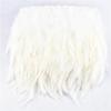10Meters/Lot Saddle Pheasant Feathers On Tape Trim Fringe White Rooster Feather For Clothes Ribbon Sewing Trimmings Plumes Decor