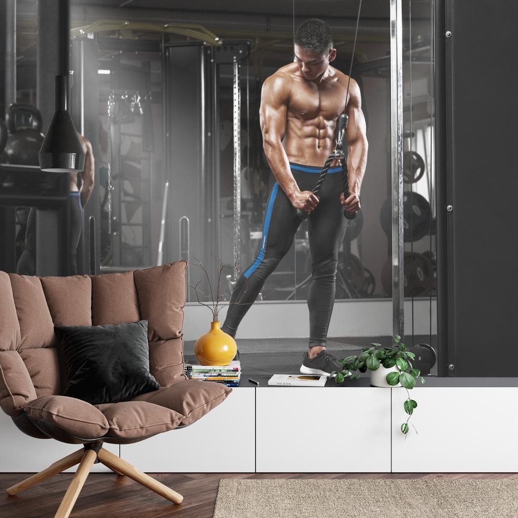 Photomural Muscular Man During Structural Vinyl 416x290
