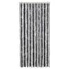 VidaXL Fly Curtain, Insect Screen with Hook, Door Curtain Adjustable Length and Width, Grey and Black 377328