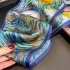 Design Luxury Brand 100% Real Silk Scarf Women Ladies Neck Tie Wrap Shawl Bandana Fashion Kerchief Foulard Female Spring Scarves