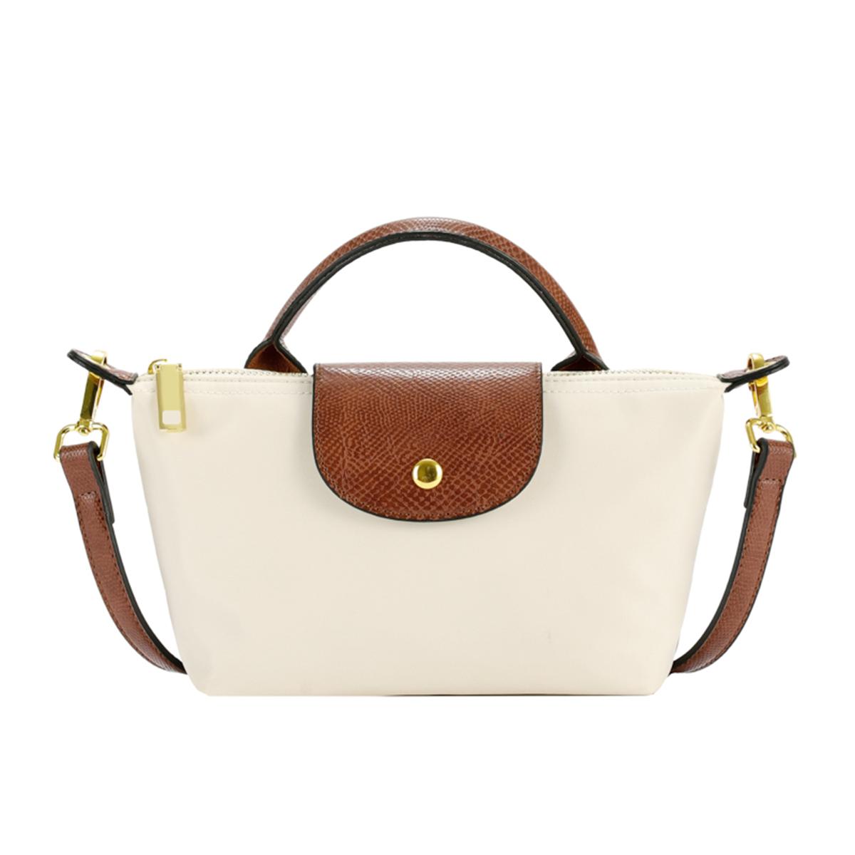 

Mini Niche Design Colorblock Handbag, All-Match Causal Zipper Storage Satchel Bag With Adjustable Strap,