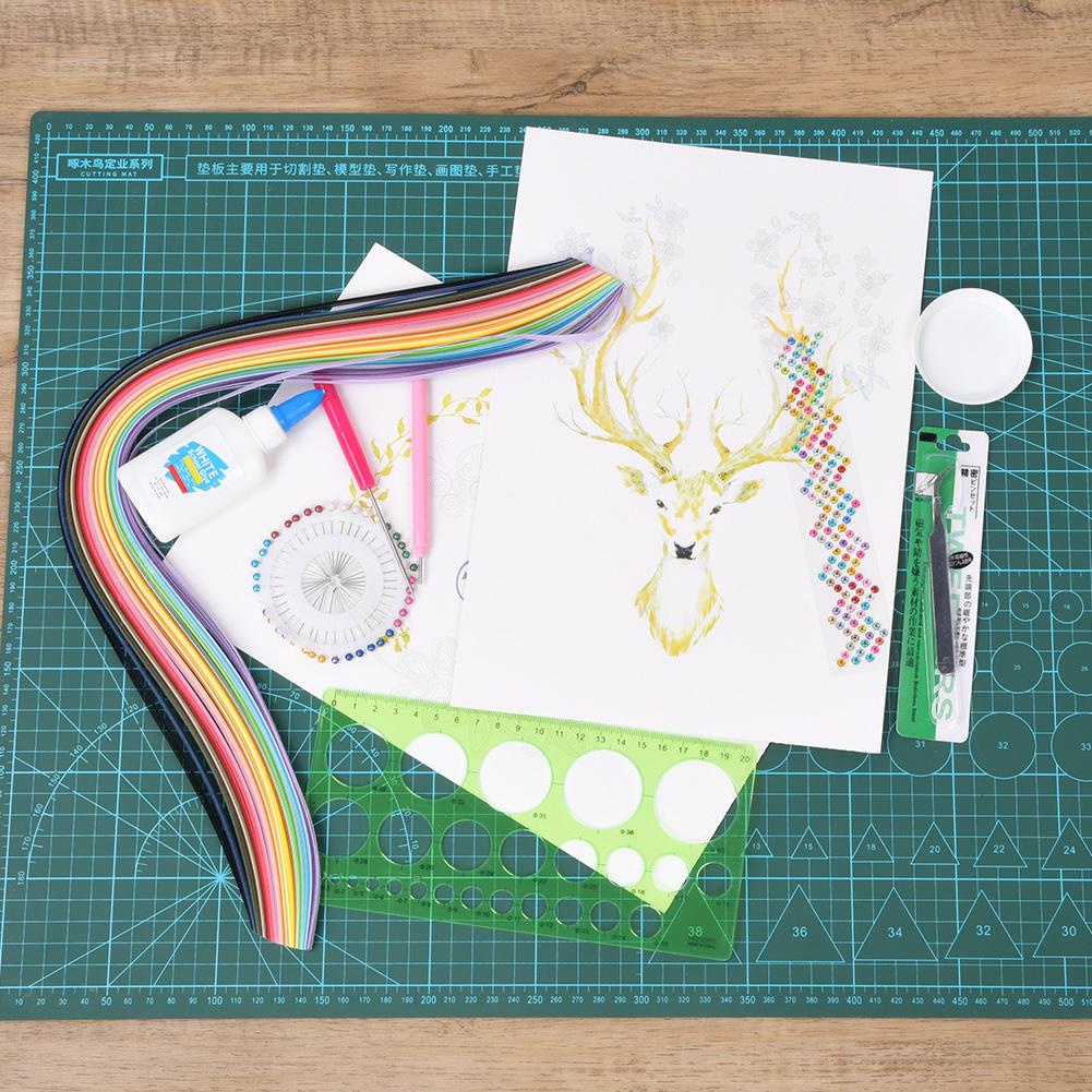 Popieriaus vėlimo įrankių pradedančiųjų rinkinys 36 spalvų juostelės vėlimo rašiklis perliniai smeigtukai „pasidaryk pats“ popieriaus amatas