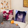 Anime High School Dxd-Beautiful Pillow Case Silky Short Plush With Invisible Zipper Dustproof Sofa Cushion Cover For Home Decor