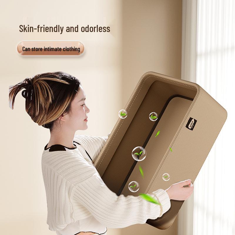 Foldable Fabric Storage Box with Handle - Large Capacity Clothes Organizer