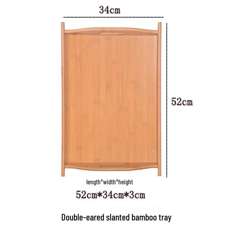 MOLUONA Bamboo Wood Rectangular Serving Tray