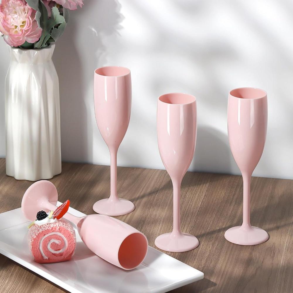 12pcs Champagne Flute Champagne Glasses Toasting Champagne Goblet Plastic Unbreakable Champagne Cups for Wedding Party Plastic Goblet Champagne Glass