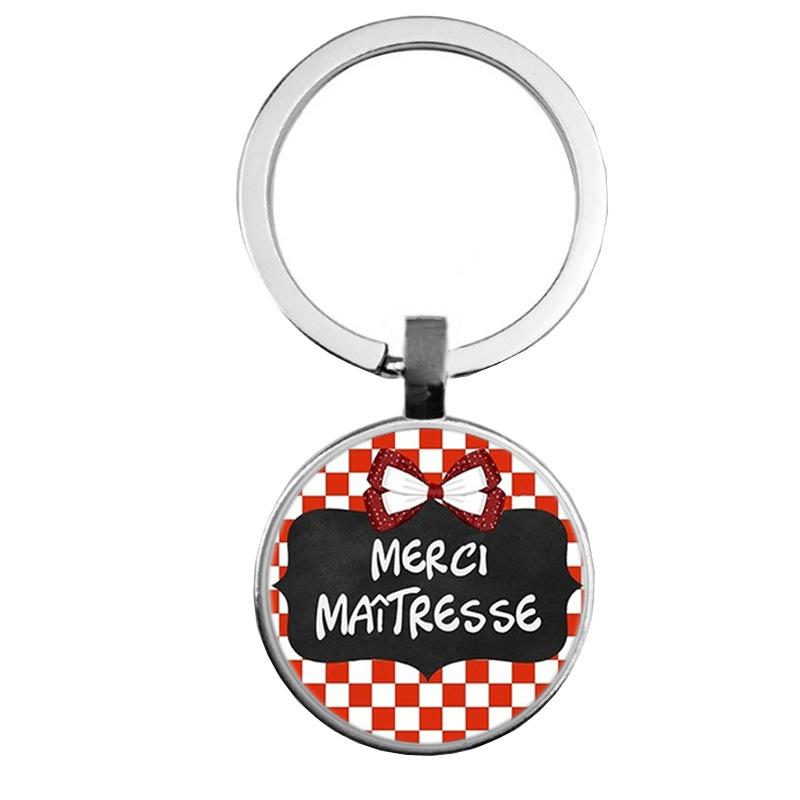 Keychain Accessories Pendant Floral Thanksgiving Text Good Friends Retro Personalized Keychain Gift Pendant