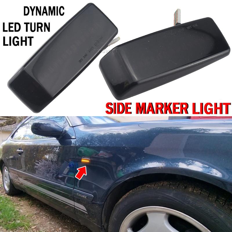 Turn Repeater Lamps For Mercedes Benz C-CLASS W201 1982 1983 1984 1985 1986 1987 1988 1989 - 1993 Dynamic LED Side Marker Light