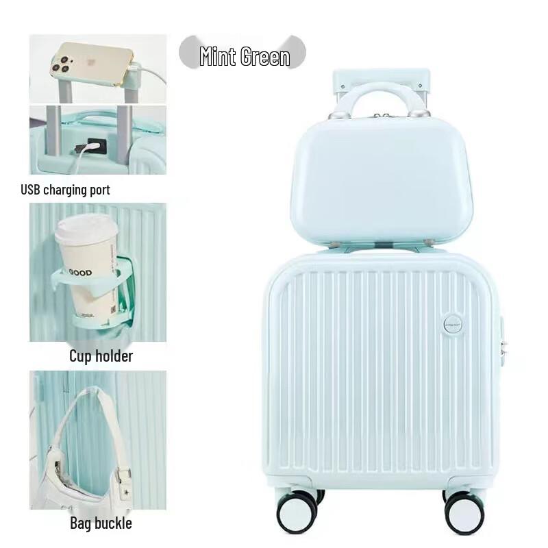 OEING Silent Spinner Carry-On Luggage Set