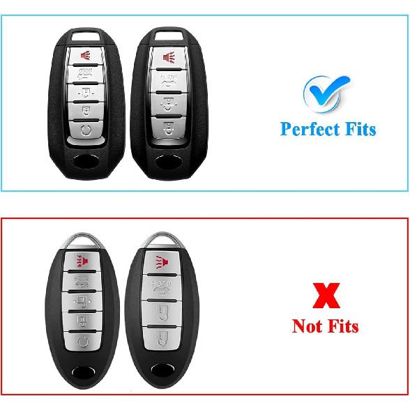 For Infiniti Key Fob Cover With Keychain, 3 4 5 Button Car Key Case For Q50 Q60 QX60 QX50 QX55 -2024