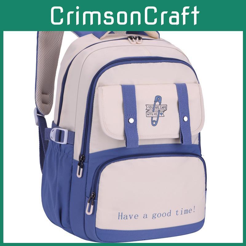 Fashion Letter Backpack With Waterproof Material For Middle School Campus And
