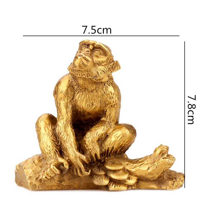 Kreative Retro Messing Tierkreiszeichen Simulation Tier Goldene Kleine Skulptur Handwerk Dekoration Chinesische Moderne Heimdekoration