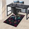 "Bat & Floral Fantasy: Artistic Wall Decor"Office Mat Home Decor Office Desk Chair Rugs Chair Carpet for office Chair Mat Gift For Halloween