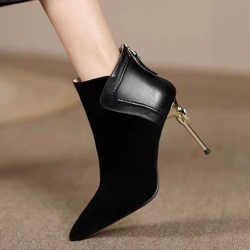 Fashion High Heels Women Ankle Boots Sexy Pointed Toe Designer Shoes Winter Fashion New Pumps 2025 Dress New Luxury Boots Mujer Zapatos