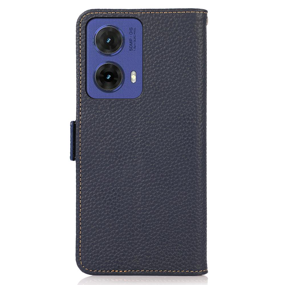 For Motorola Moto G85 5G/S50 Neo 5G Case Genuine Cow Leather Phone Cover RFID Blocking