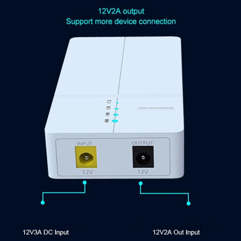 High Capacity 7800mAh 12V 2A Uninterruptible Power Supply Backup for Router Modem Wifi Router Electrical Accessories