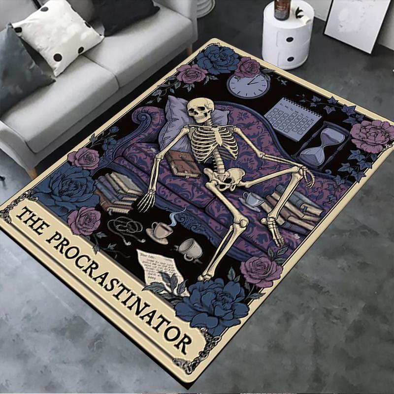 

2025 New Skull Sloth Carpet Rug for Living Room Bedroom Home Sofa Decoration,Kids play Non-slip Floor Mat 40x60cm( 15x23in )