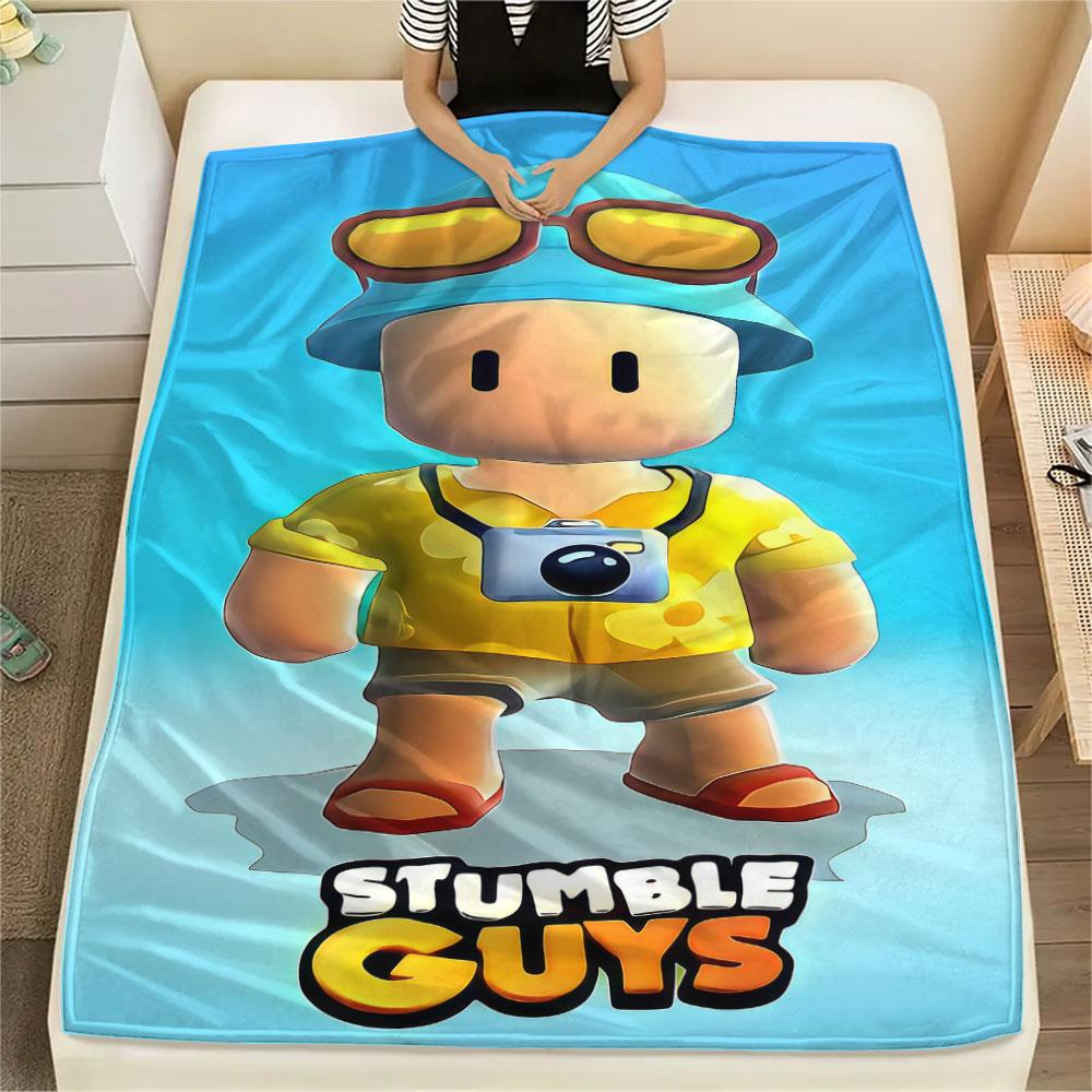 1PC Stumble Guys Tumble Blanket, High Quality Comfortable for All Seasons, Home Decor, Warmth and Comfort