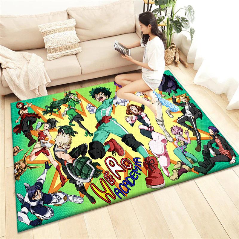 My Hero HD Printed Carpet Living Room Home Decor Sofa Table Rug Anti Slip Chair Cushion Lounge Mat Picnic Camping  Art