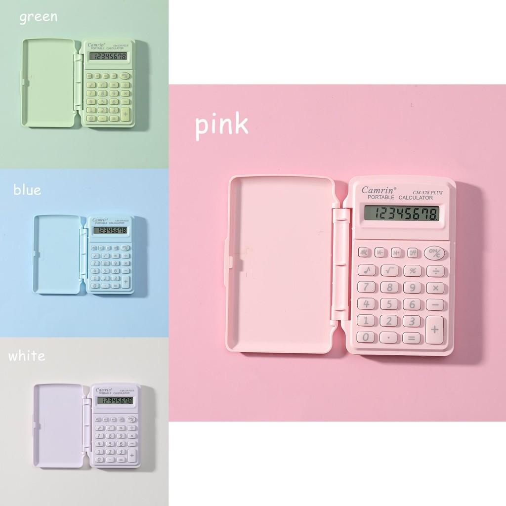 Compact And Portable 8 Digit Calculator For Office Finance And Student Use In White Blue Green Or Pink