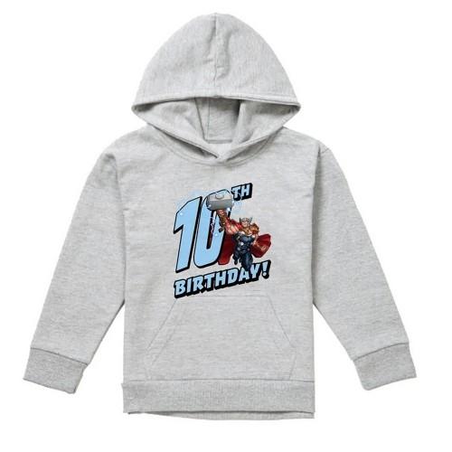 Marvel Childrens/Kids Thor Heather 10th Birthday Hoodie