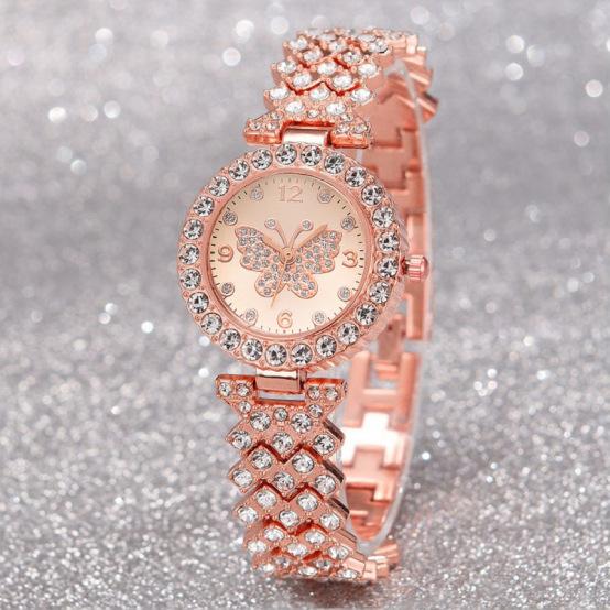 Popular fashion Roman pattern diamond-encrusted women's watch women's watch quartz watch bracelet women's watch manufacturer spot