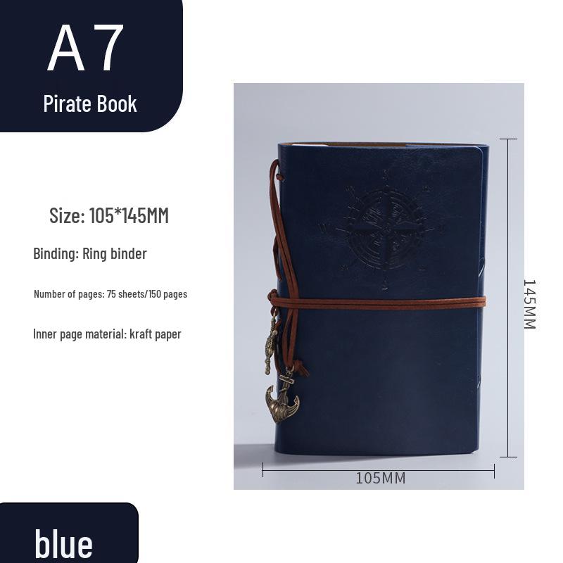 

Пиратский Морской Блокнот на кольцах формата А5А6А7: Деловой стиль портативный дневник A5
