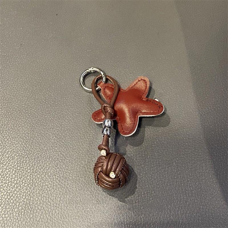 

Mini Backpack Hanging Handbag Pendant Faux Leather Star Bag Pendant Bags Accessories CLE one size кавовий