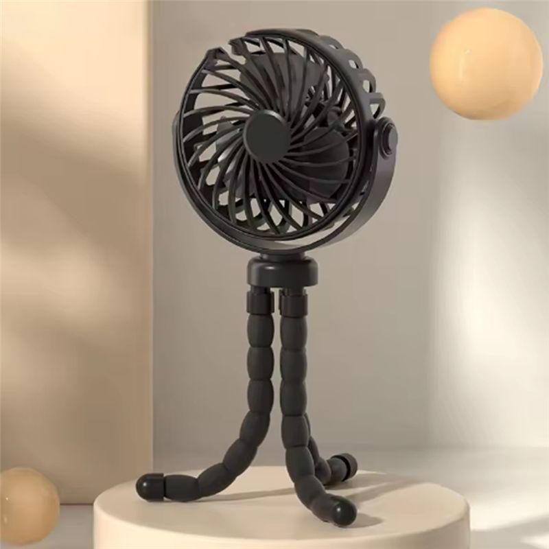 A71Z Baby Stroller Fan Mini Outdoor Fan USB Speed Flexible Octopus Fan Tripod Clip On Handheld Fan For Stroller Crib