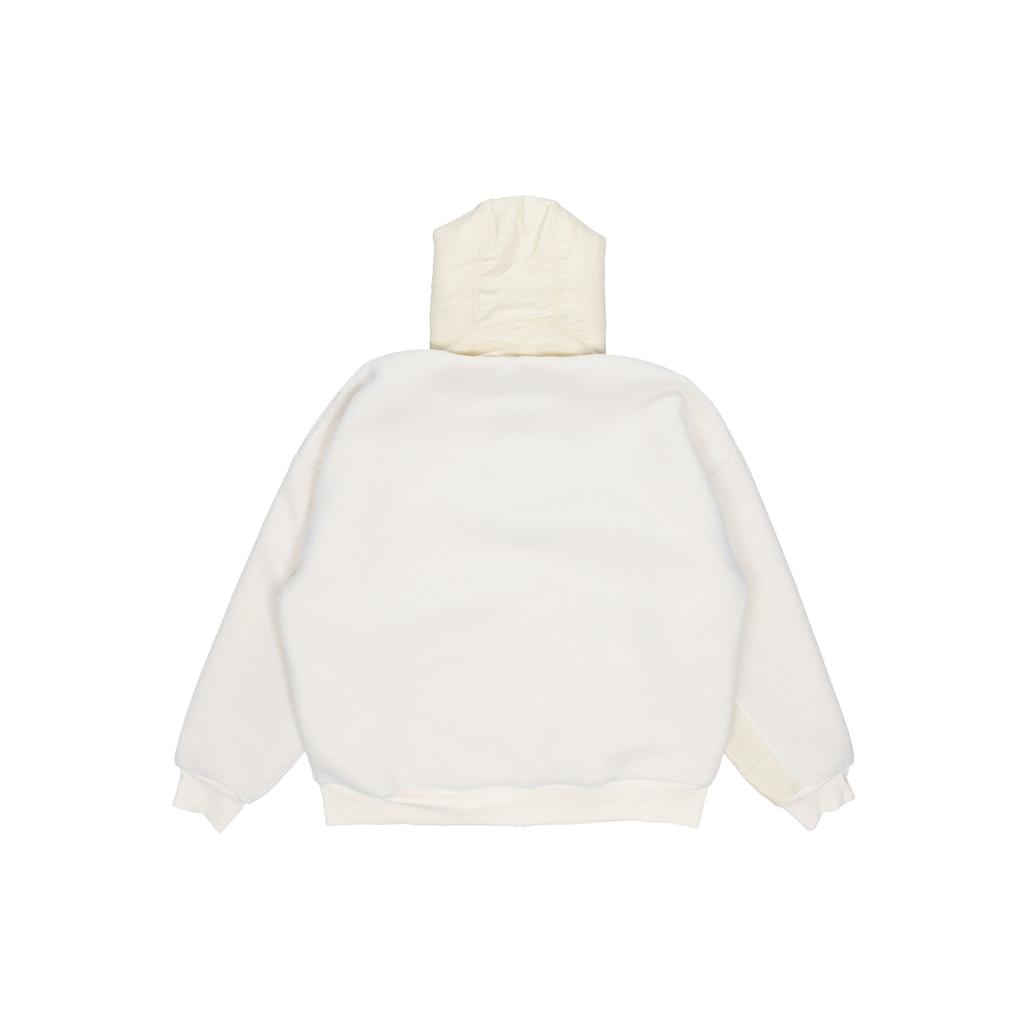 Jordan Spliced Sherpa Fleece Hoodie Jacket Men Outerwear Light-Ivory DQ0385-110