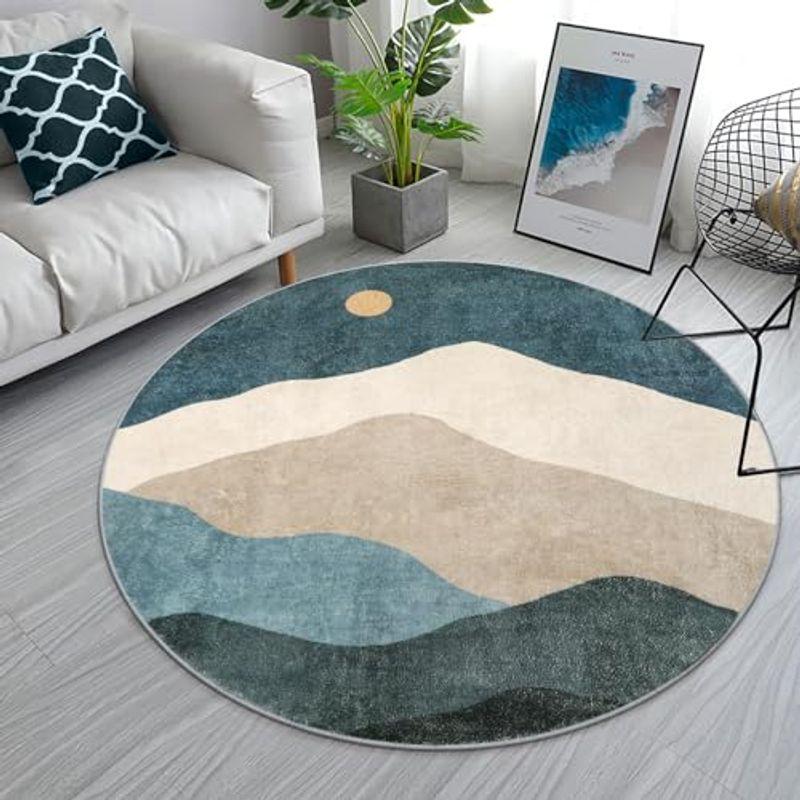 Rond Cartoon Tapijt Voor Kinderleeshoek In Slaapkamer, Nachtkastje Tapijt In Studeerkamer, Flanellen Vloermat Voor Huisdecoratie 60X60CM