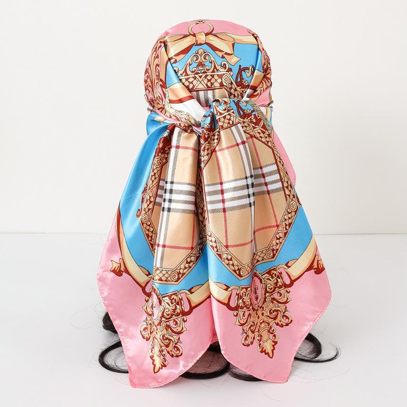 New cashew print silk scarf women's trend versatile shawl satin headscarf 90 square scarf scarf women
