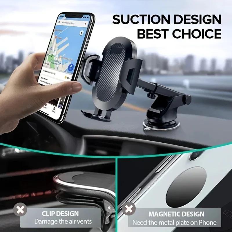 Vacuum Mount Phone Holder Car Phone Holder Sucker Holder Stand GPS Telefon Mobile Cell Support Versatile Cradle Grip Amagi