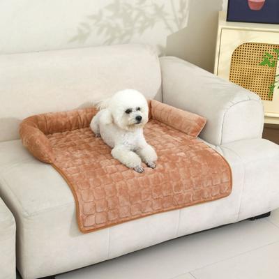 Winter Warm Dog Bed Sofa Couch Cover Super Soft Pet Blanket Pad Mat for Small Dogs Plush Neck Pillow Cat Nest Cama Para Perros