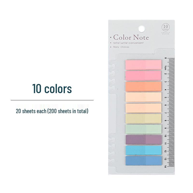 Morandi Semi-transparent Index Tabs - Student Study Labels PET Sticky Notes