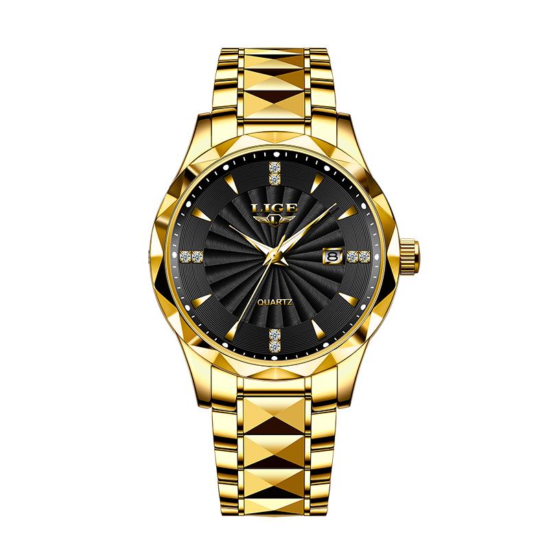 LIGE Men Watch Top Brand Luxury All-Steel Luminous Waterproof Men Quartz Watch