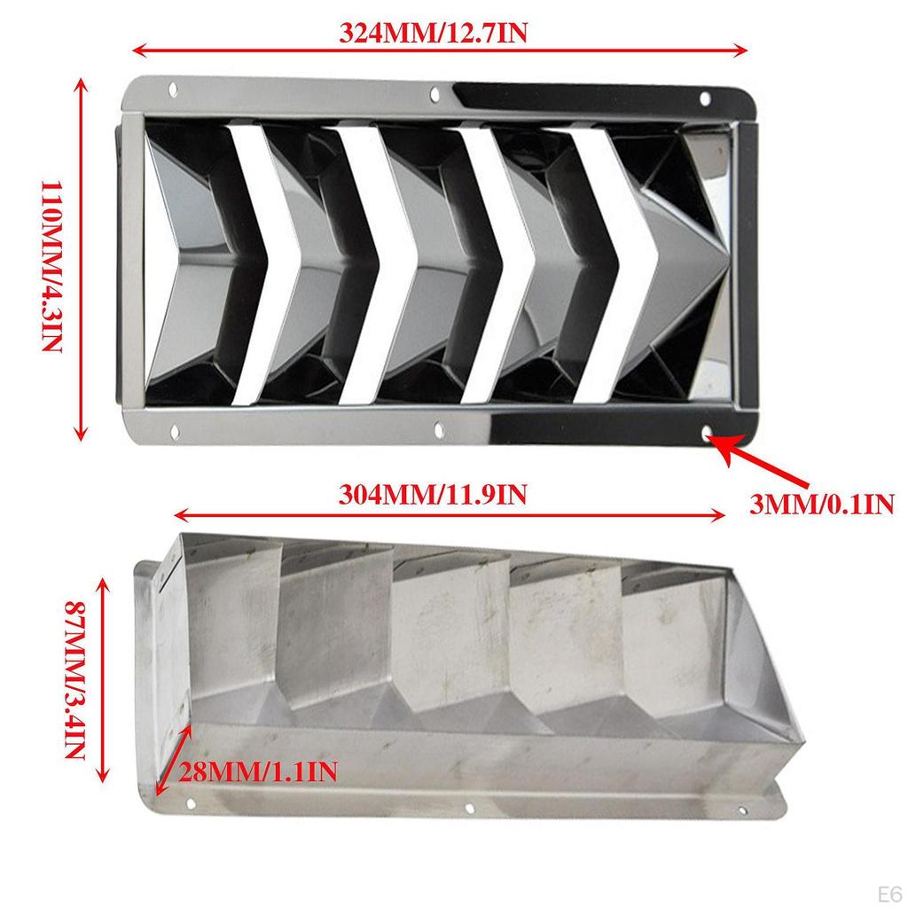 Air Vent Louver Cover for Marine Boat Installation and Ventilation