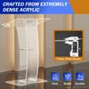 Bymaocar Transparent Acrylic Podium Portable Lectern for Church, Wedding, and School Reception