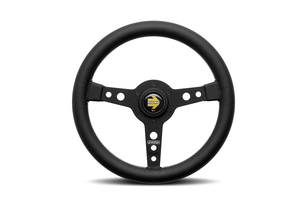 Momo Steering Wheel Prototype Black Spoke 320 P-8