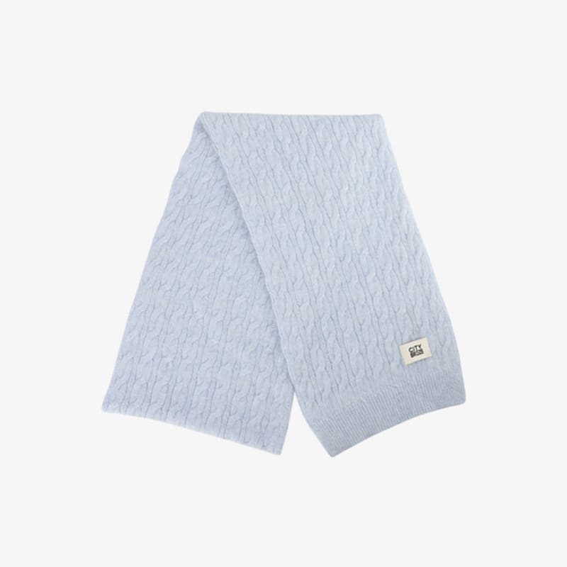 

CITYBREEZE Angora Cable Knit Muffler_SKY BLUE SKY BLUE_FREE