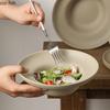 Coarse Pottery Fruit Plates Ceramic Salad Bowl Grass Hat Bowl Pasta Dish Soup Plate Steak Plates Sushi Plate Snack Bowls Dish