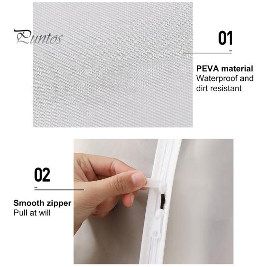 Îmbrăcăminte rezistentă la praf Husă supradimensionată Închidere cu fermoar Rochie translucidă Costum Capac de protecție pentru haină Geanta de depozitare agățată