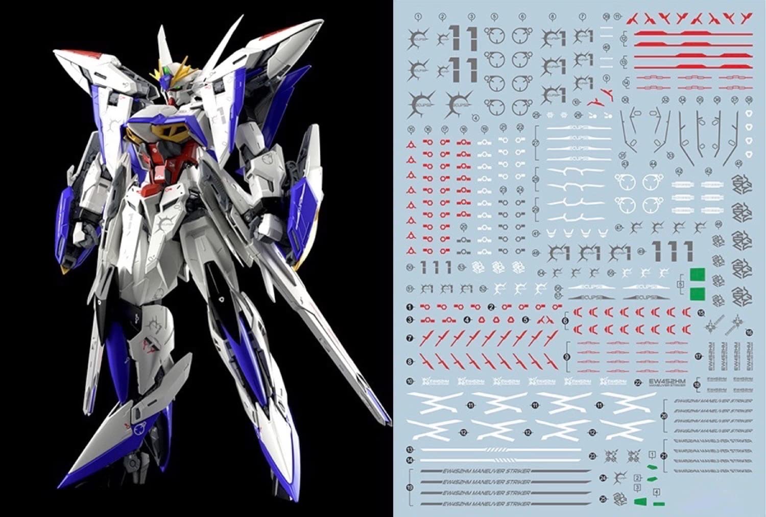 

HG RG EG MG PG RE HiRM Robot MS Водопереводная наклейка для детализации MG Eclipse Gundam Maneuver Striker Флуоресцентная!! (для 1/100 и упаковки) [Элемент]
