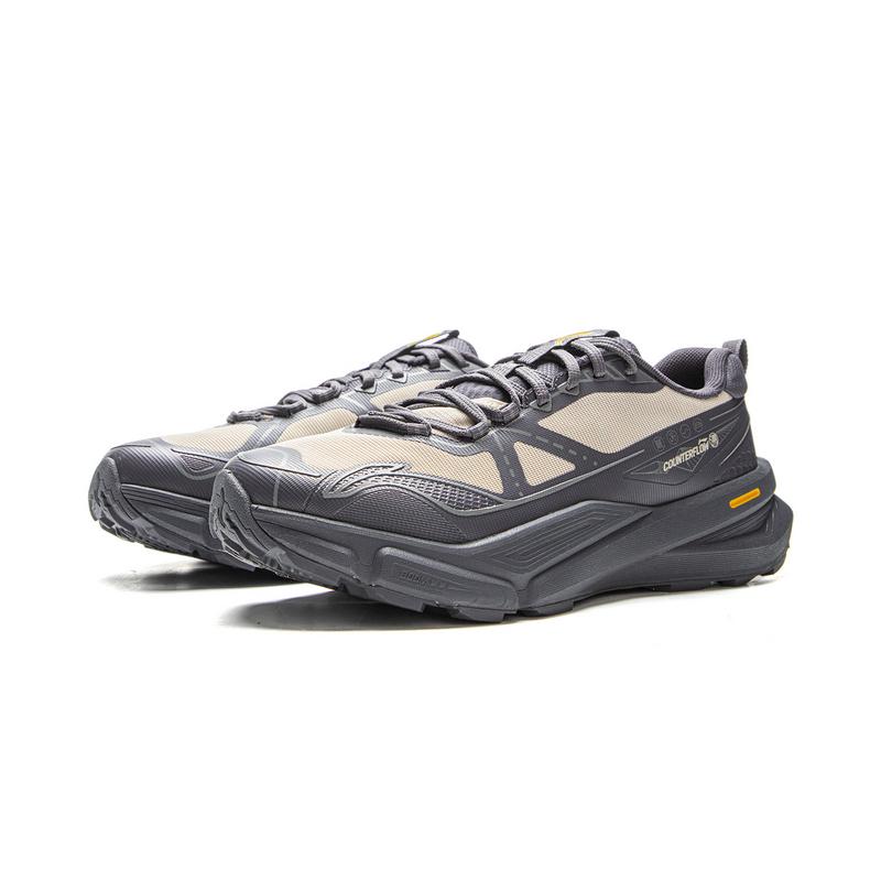 New LiNing CF Tracing Cushioning, Balance, And Rebound Low top Hiking Shoes Unisex Black Gray AHTV027-2