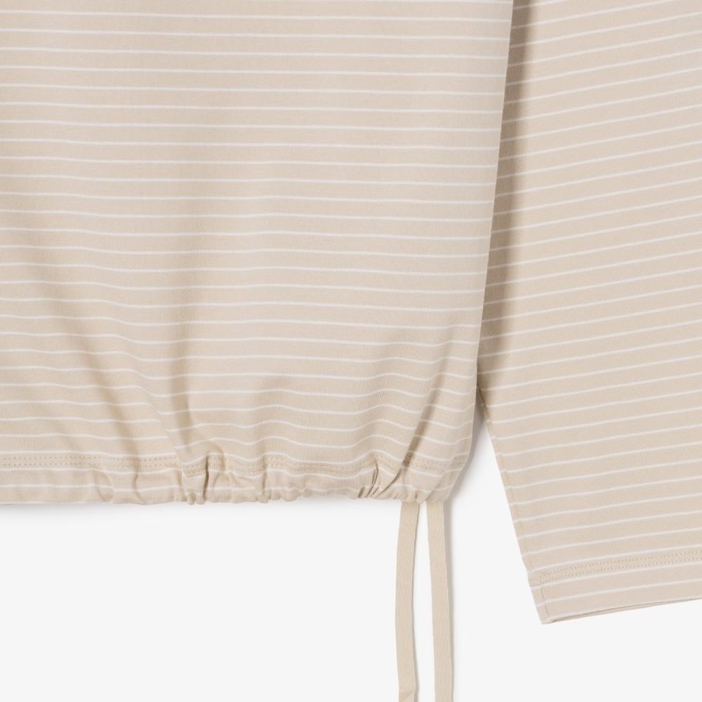 Lacoste Women's Striped Ribbon Long-Sleeve T-shirt TF932E-56GX6F