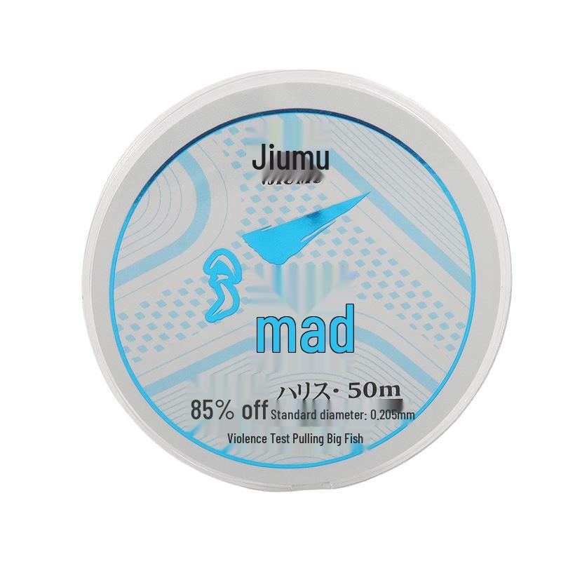 

Nine Wood Crazy Fishing Line: Ultra-Soft, High-Strength Nylon Leader for Wild and Black Pit Fishing 0.6