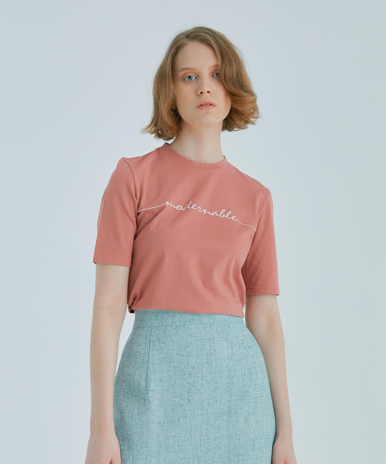 Modern Able Cotton Basic T-Shirt - Pink M
