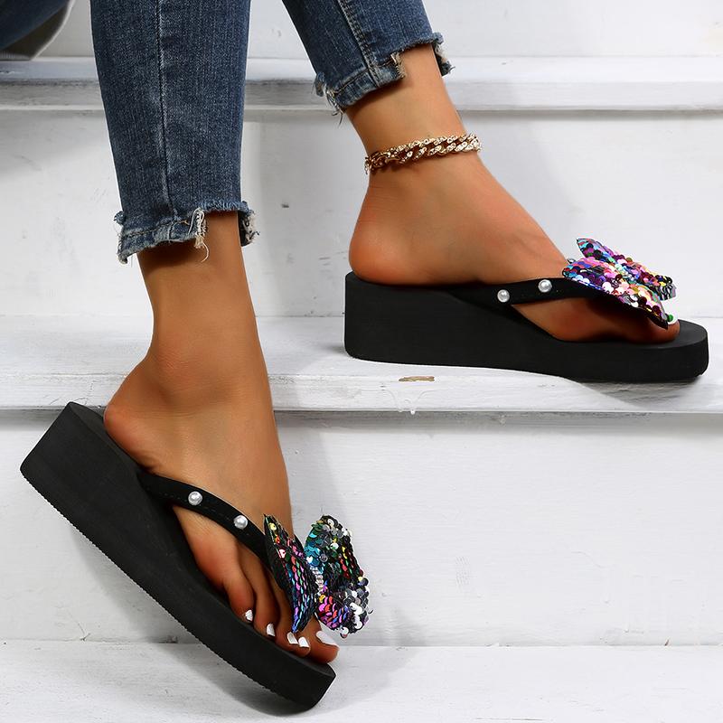 Fashion Women Slippers Summer Platform Wedges Sandals Slides Women Beach Home Shoes Fashion Memory Foam Slippers Zapatos De Mujer