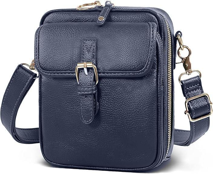 Shoulder Messenger Bag Leather Retro Casual Universal Messenger Shoulder Clutch Bag Mobile Phone